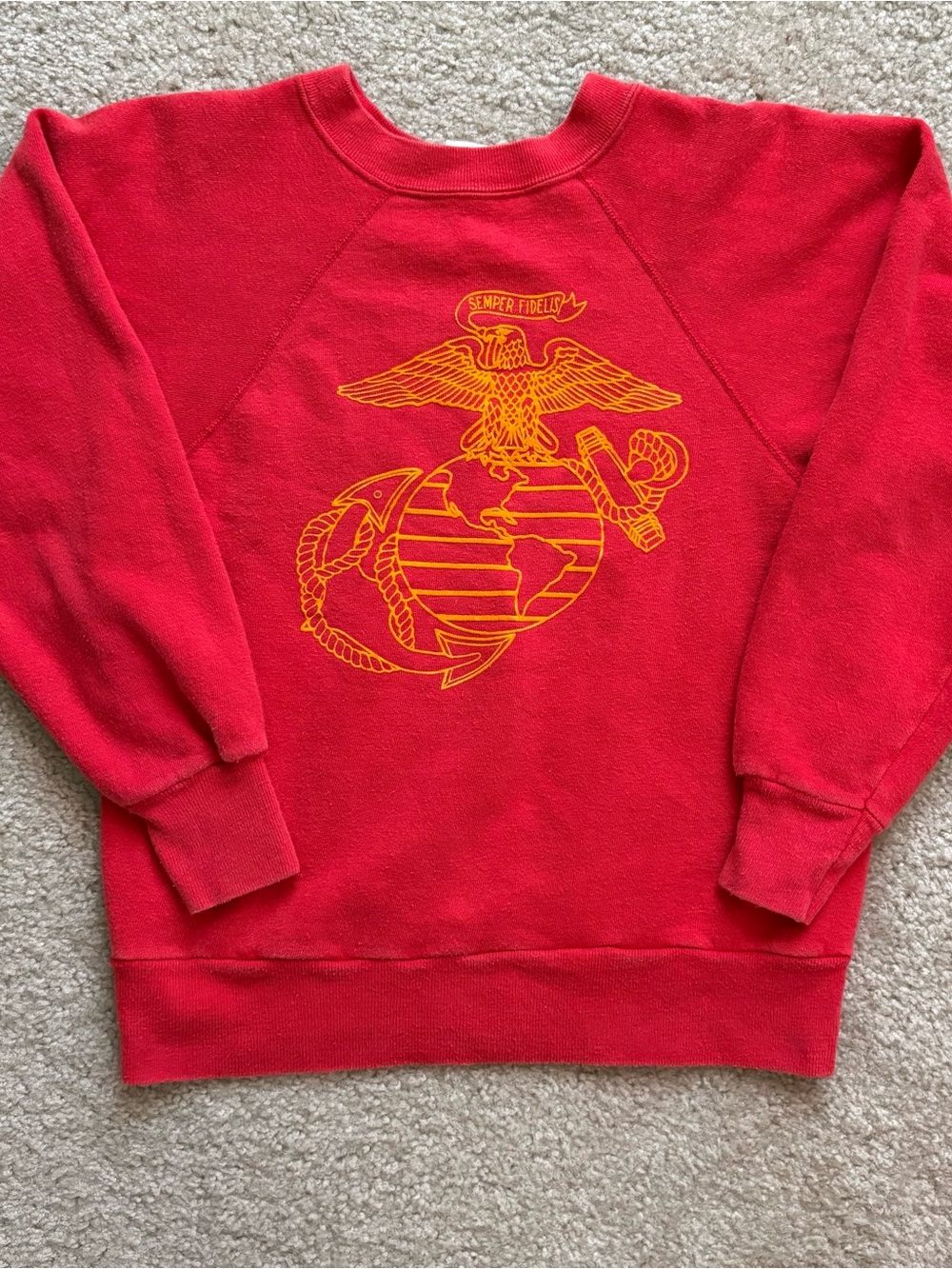 Vintage 70s US Marine Corps Raglan Sweatshirt